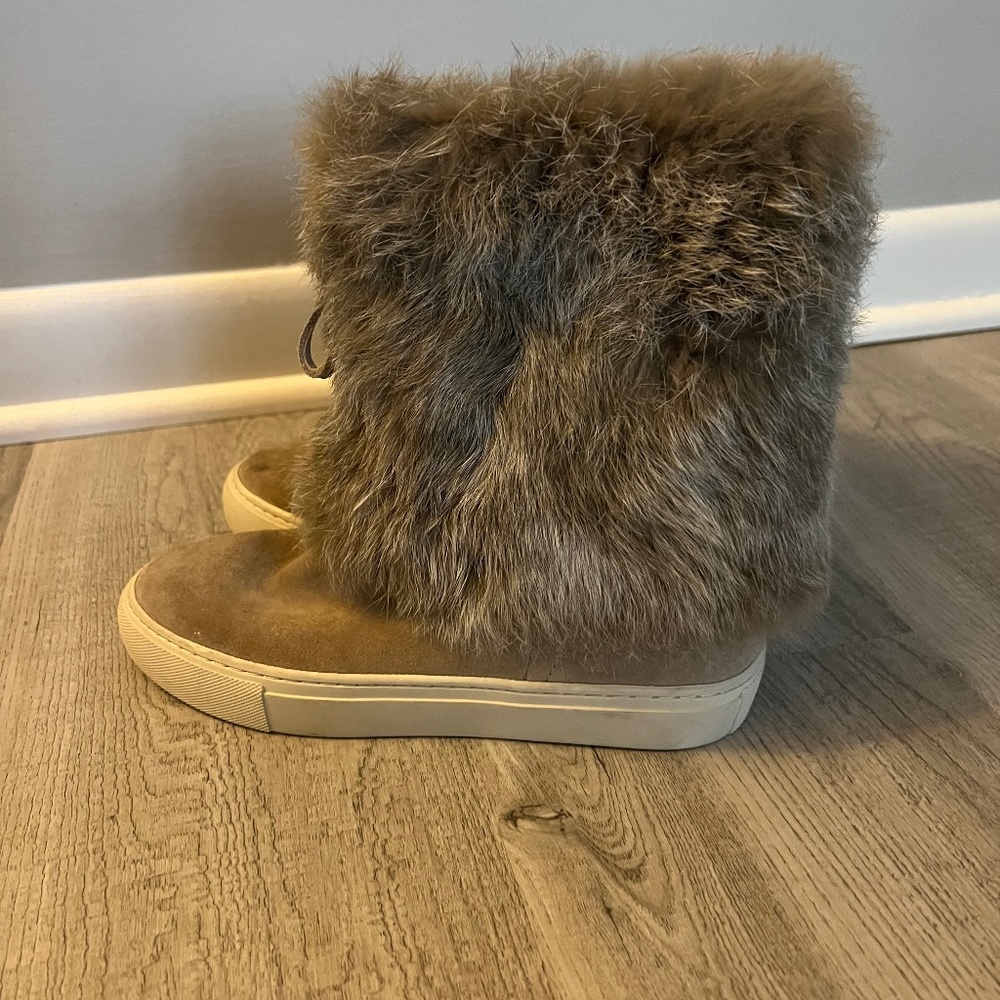 Tory Burch fur tassel boots
